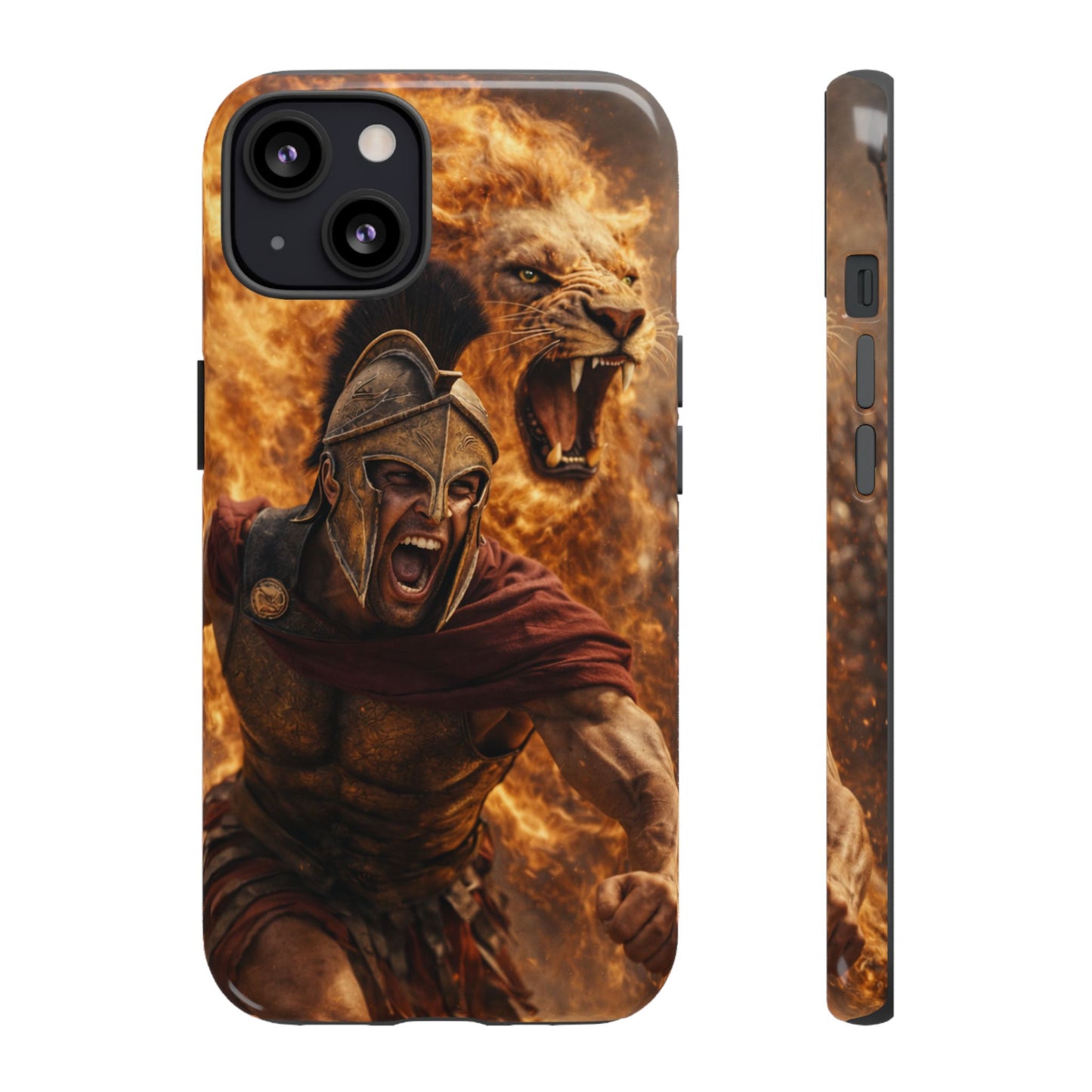 Spartan Lion Phone Case – Fierce Warrior Armor iPhone Case
