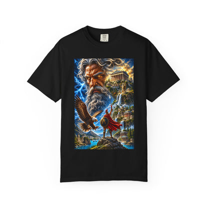 Greek Mythology T-Shirt — Zeus Lightning God Design