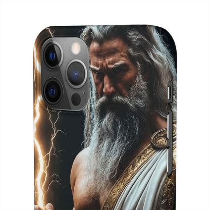 Zeus Lightning Phone Case — Mythic God Portrait Snap Case