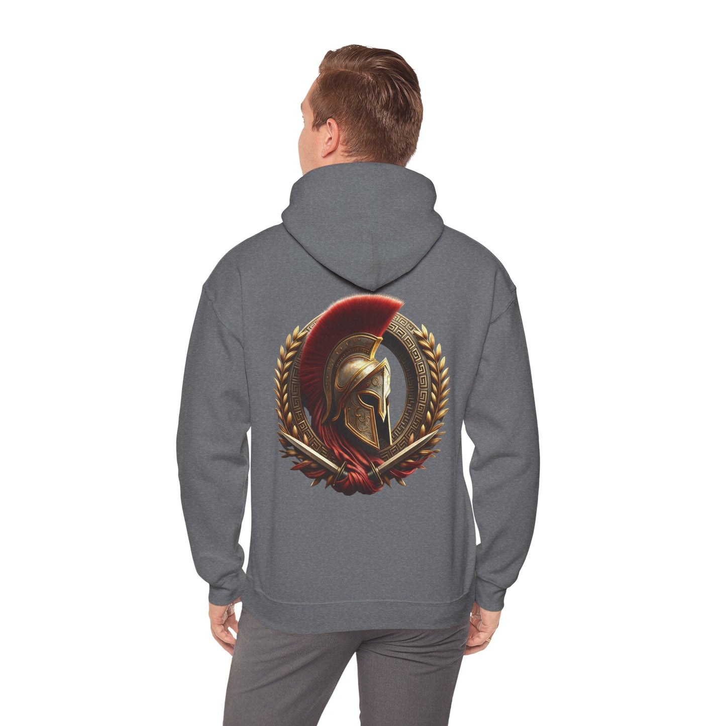 Leonidas of Sparta Hoodie – Spartan Helmet Crest Pullover