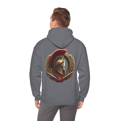 Leonidas of Sparta Hoodie – Spartan Helmet Crest Pullover