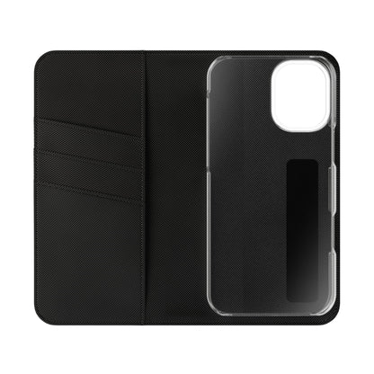 Wolf at Moonlit Ruins Flip Case — Mystical Nightscape Phone Wallet
