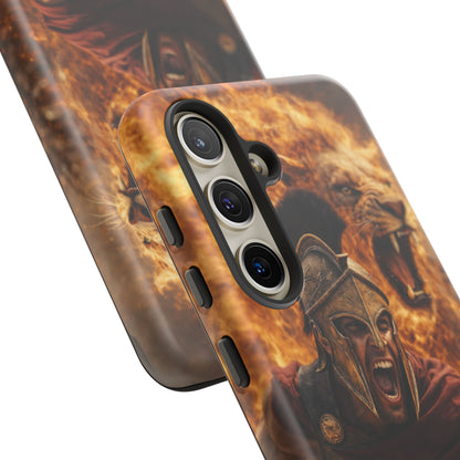 Spartan Lion Phone Case – Fierce Warrior Armor iPhone Case