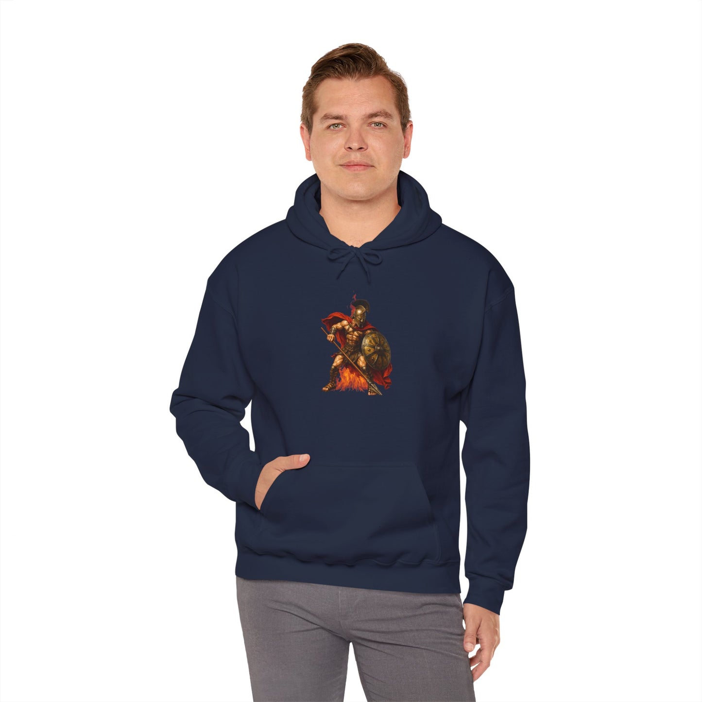 Leonidas of Sparta Hoodie — Spartan Warrior Graphic Hooded Sweatshirt