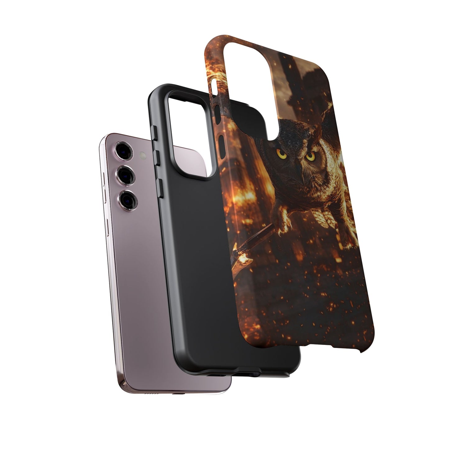 Owl in Flames Phone Case