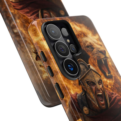 Spartan Lion Phone Case – Fierce Warrior Armor iPhone Case