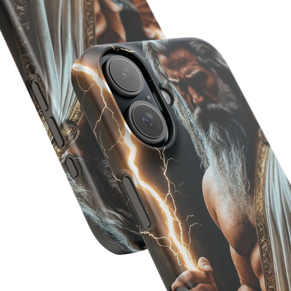 Zeus Lightning Phone Case — Mythic God Portrait Snap Case