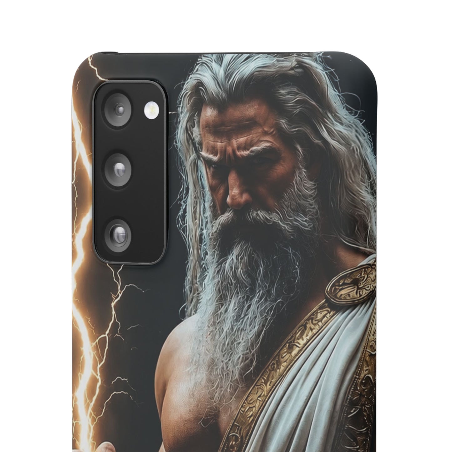 Zeus Lightning Phone Case — Mythic God Portrait Snap Case