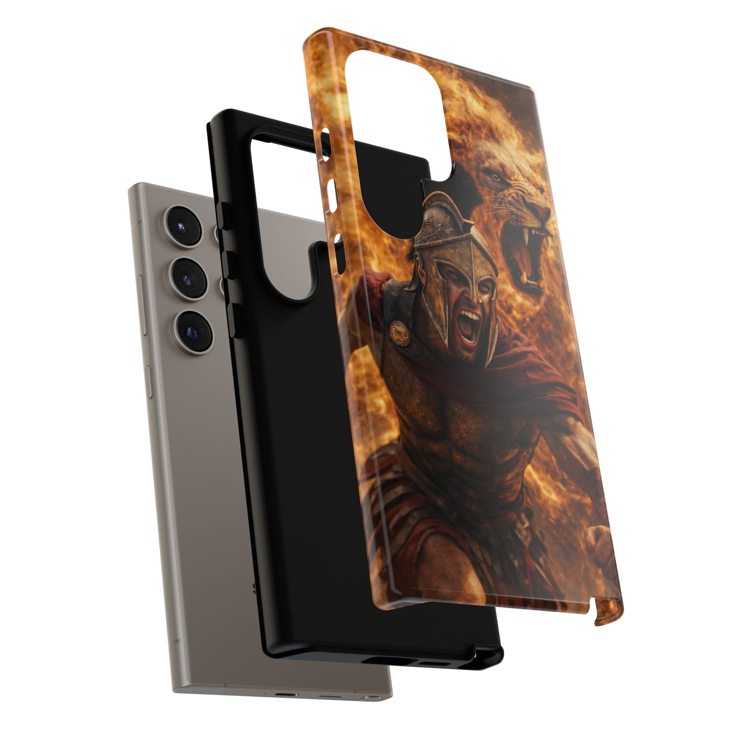 Spartan Lion Phone Case – Fierce Warrior Armor iPhone Case