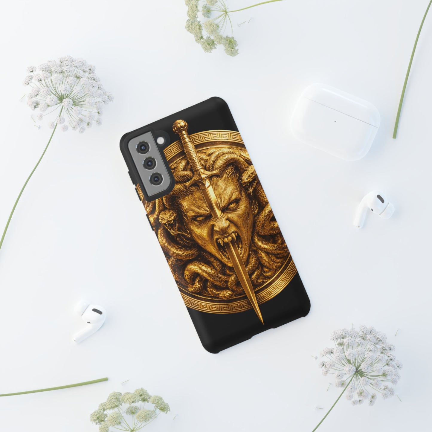 Phone Case — Gold Medusa Dagger Armor iPhone Cover