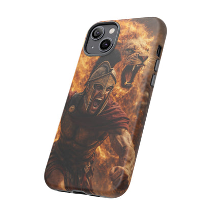 Spartan Lion Phone Case – Fierce Warrior Armor iPhone Case