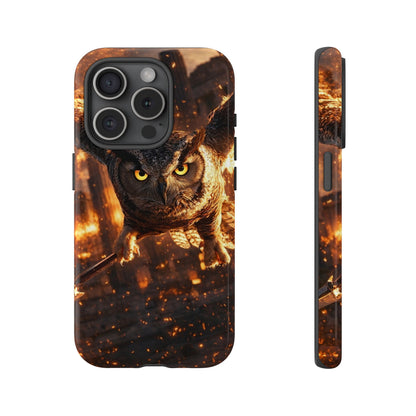 Owl in Flames Phone Case