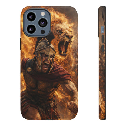 Spartan Lion Phone Case – Fierce Warrior Armor iPhone Case