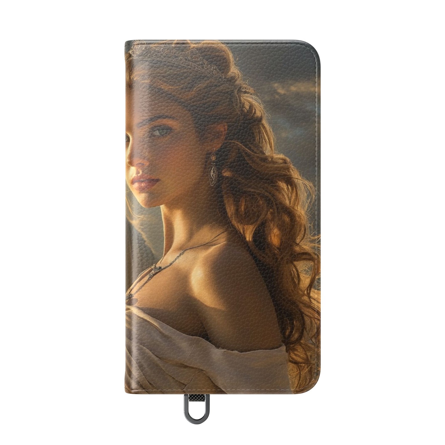 Roman Goddess Horse Portrait Flip Case — Vintage Mythic Phone Wallet