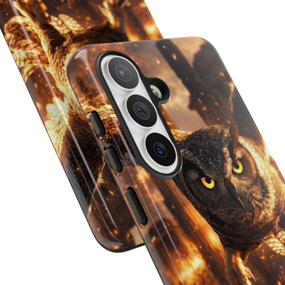Owl in Flames Phone Case