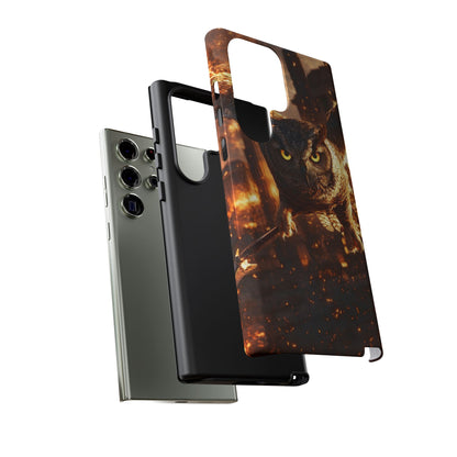 Owl in Flames Phone Case