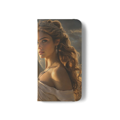 Roman Goddess Horse Portrait Flip Case — Vintage Mythic Phone Wallet