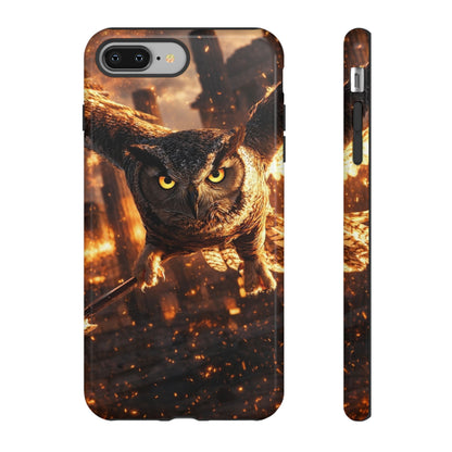 Owl in Flames Phone Case