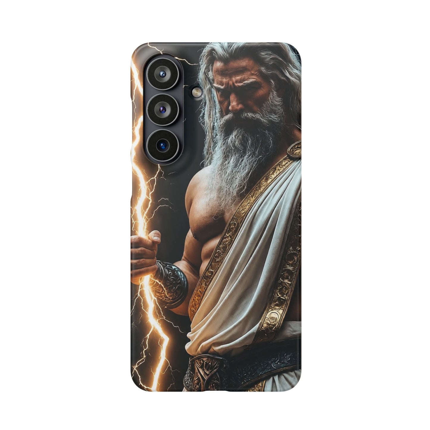 Zeus Lightning Phone Case — Mythic God Portrait Snap Case