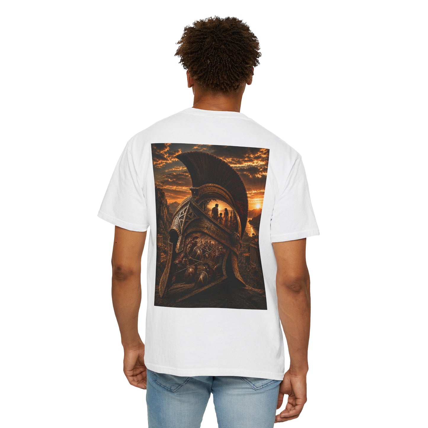 Spartan Helmet T-Shirt — "what we fight for"