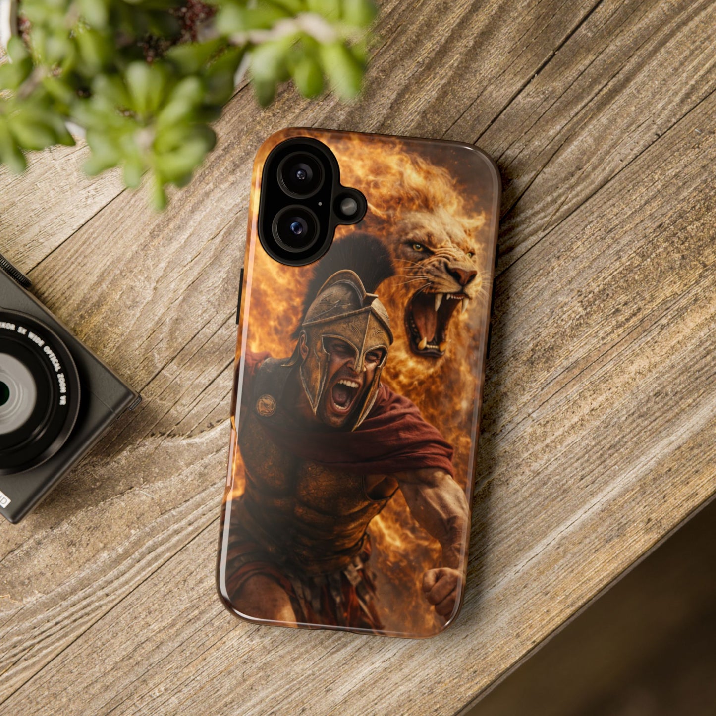 Spartan Lion Phone Case – Fierce Warrior Armor iPhone Case