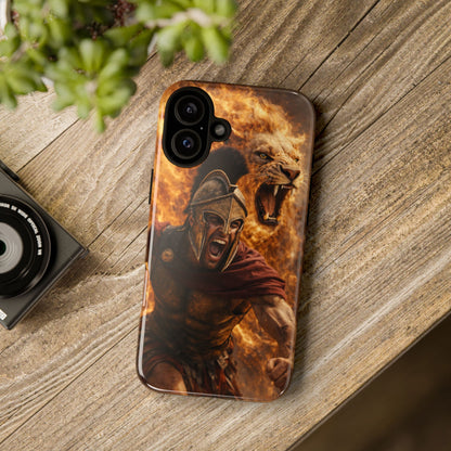 Spartan Lion Phone Case – Fierce Warrior Armor iPhone Case