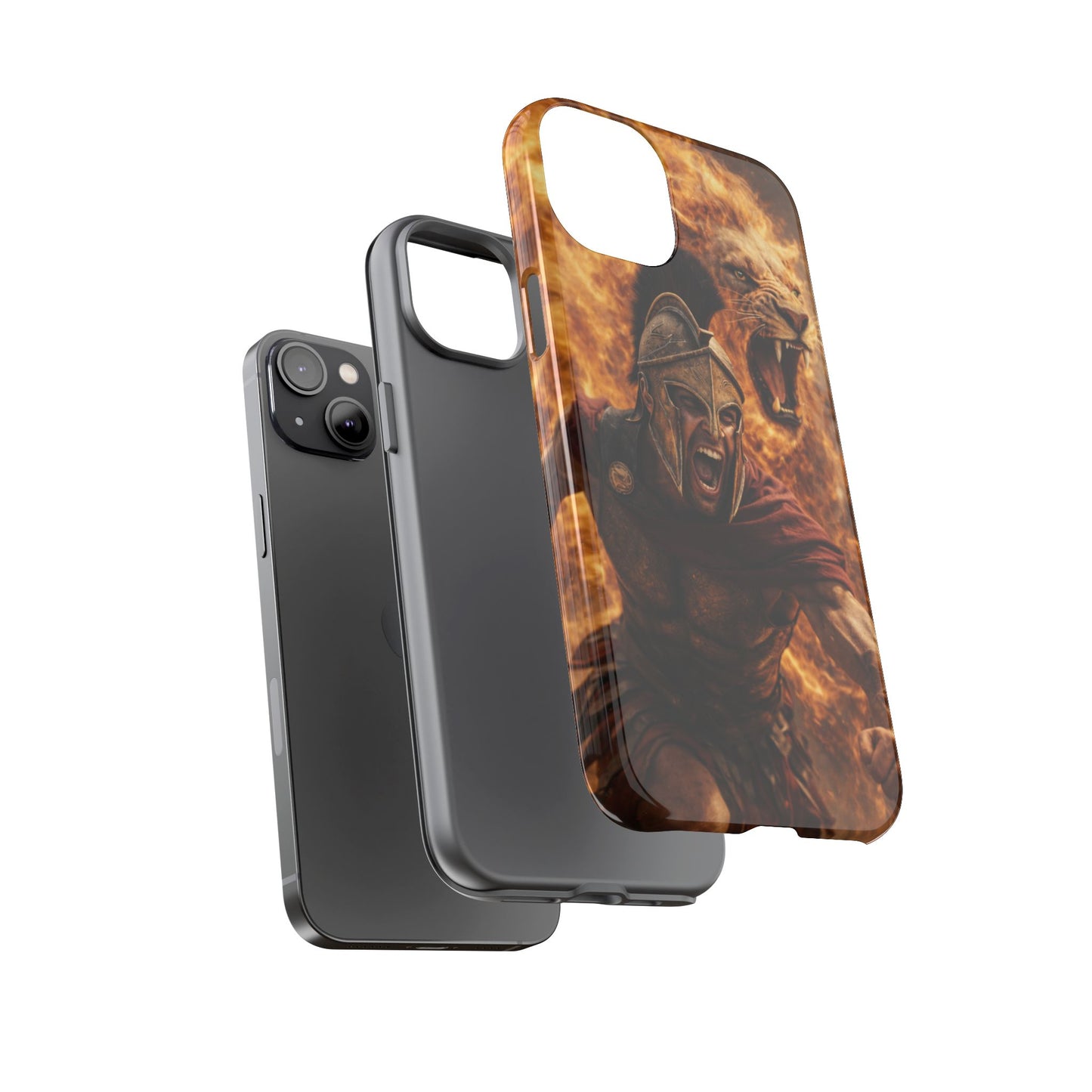 Spartan Lion Phone Case – Fierce Warrior Armor iPhone Case