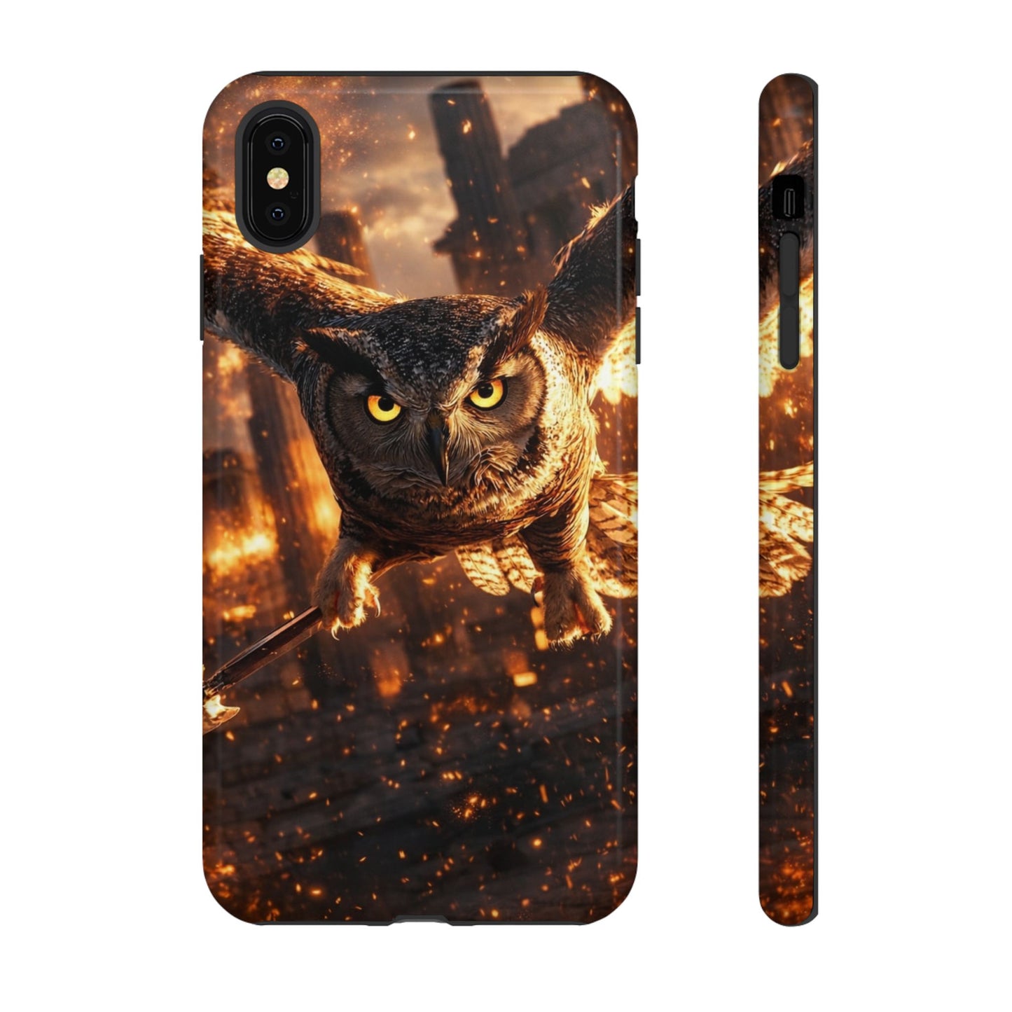 Owl in Flames Phone Case