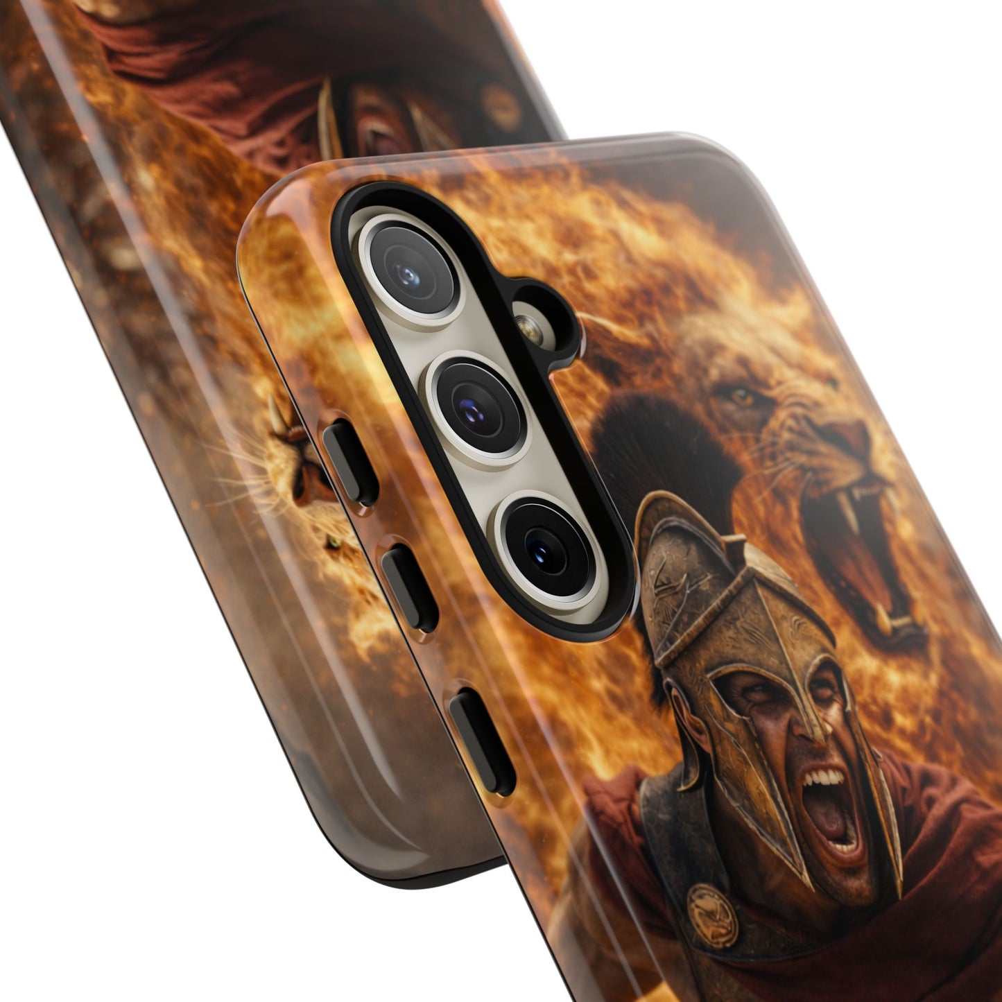 Spartan Lion Phone Case – Fierce Warrior Armor iPhone Case