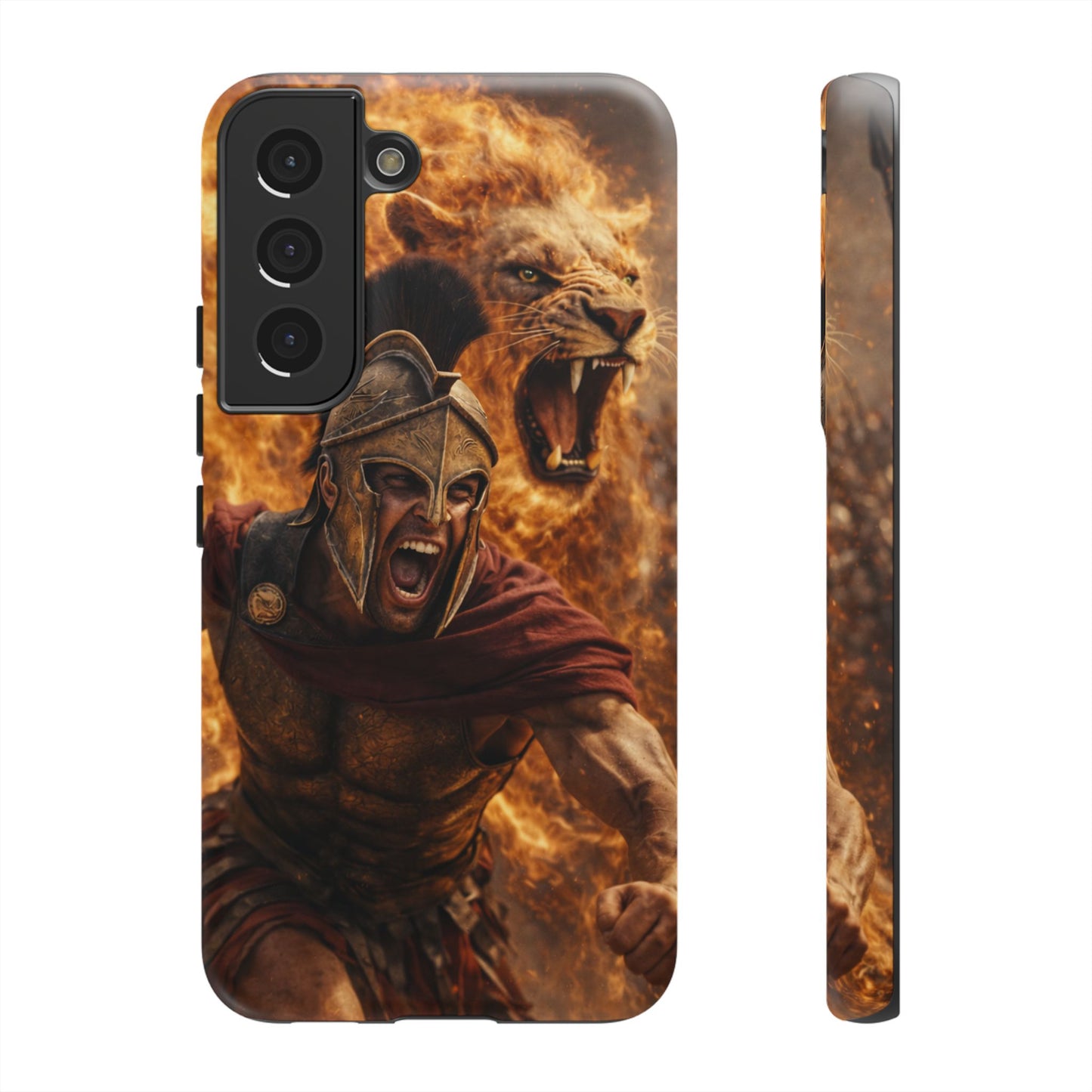 Spartan Lion Phone Case – Fierce Warrior Armor iPhone Case