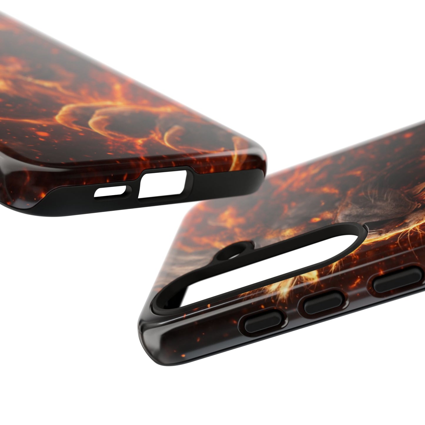 Fire Lion Phone Case — Fierce Flaming Lion Armor for Smartphones