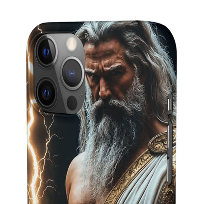 Zeus Lightning Phone Case — Mythic God Portrait Snap Case