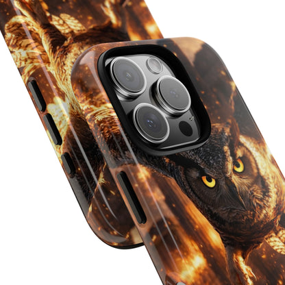 Owl in Flames Phone Case