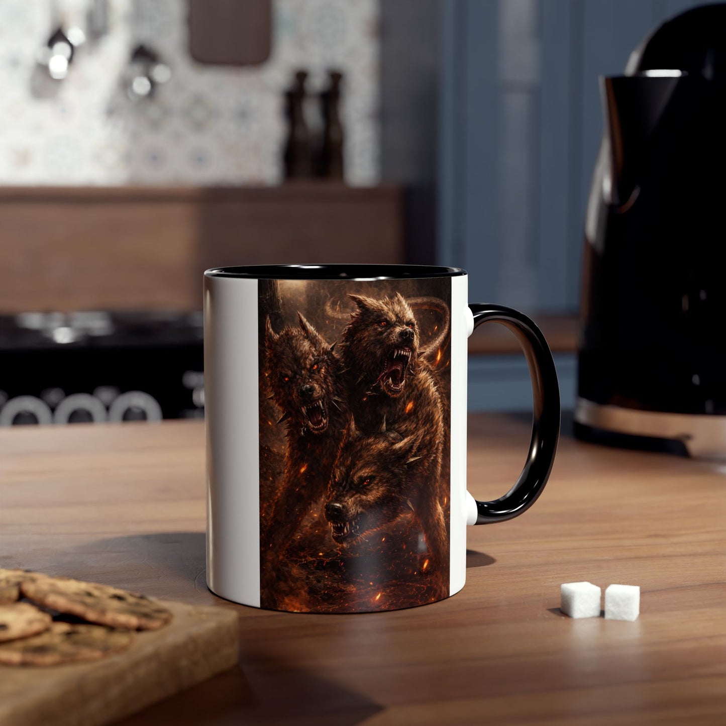 Leonidas of Sparta Cerberus Mug — Two-Tone 11oz Ceramic Mug