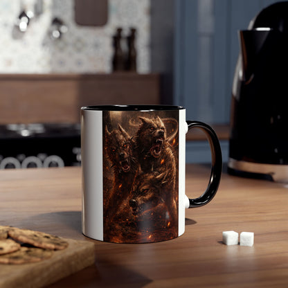 Leonidas of Sparta Cerberus Mug — Two-Tone 11oz Ceramic Mug