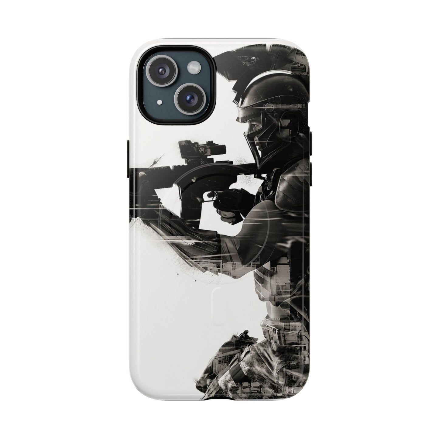 Tough Magnetic Case — Tactical Soldier Silhouette iPhone Cover