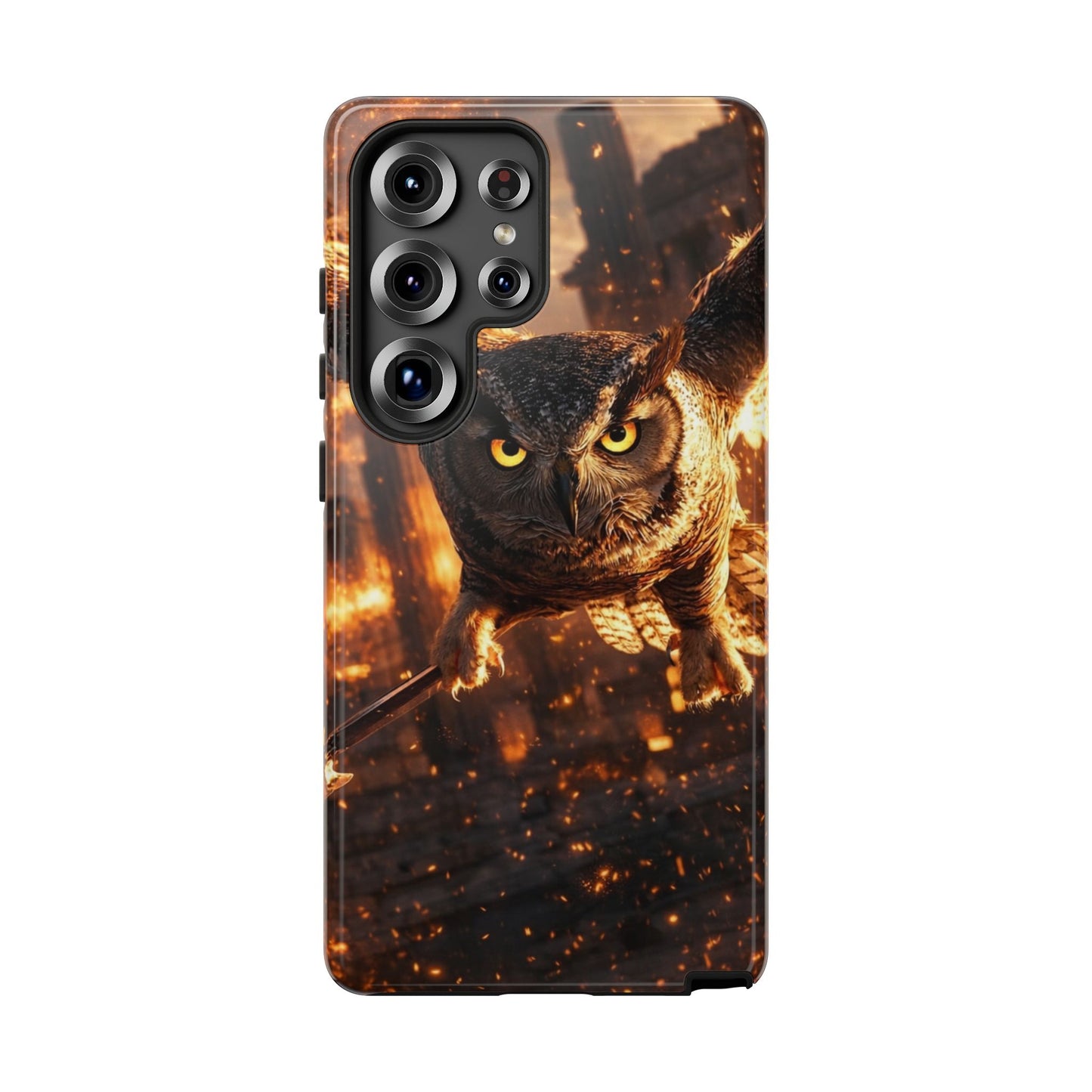 Owl in Flames Phone Case