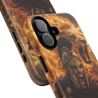 Spartan Lion Phone Case – Fierce Warrior Armor iPhone Case