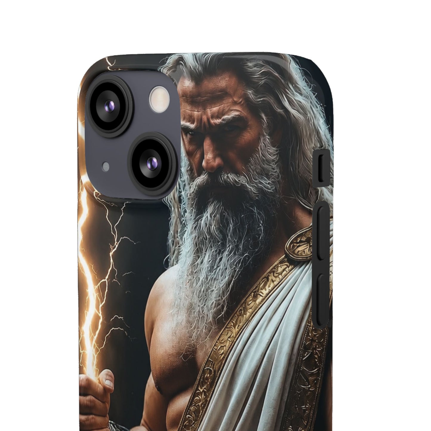 Zeus Lightning Phone Case — Mythic God Portrait Snap Case
