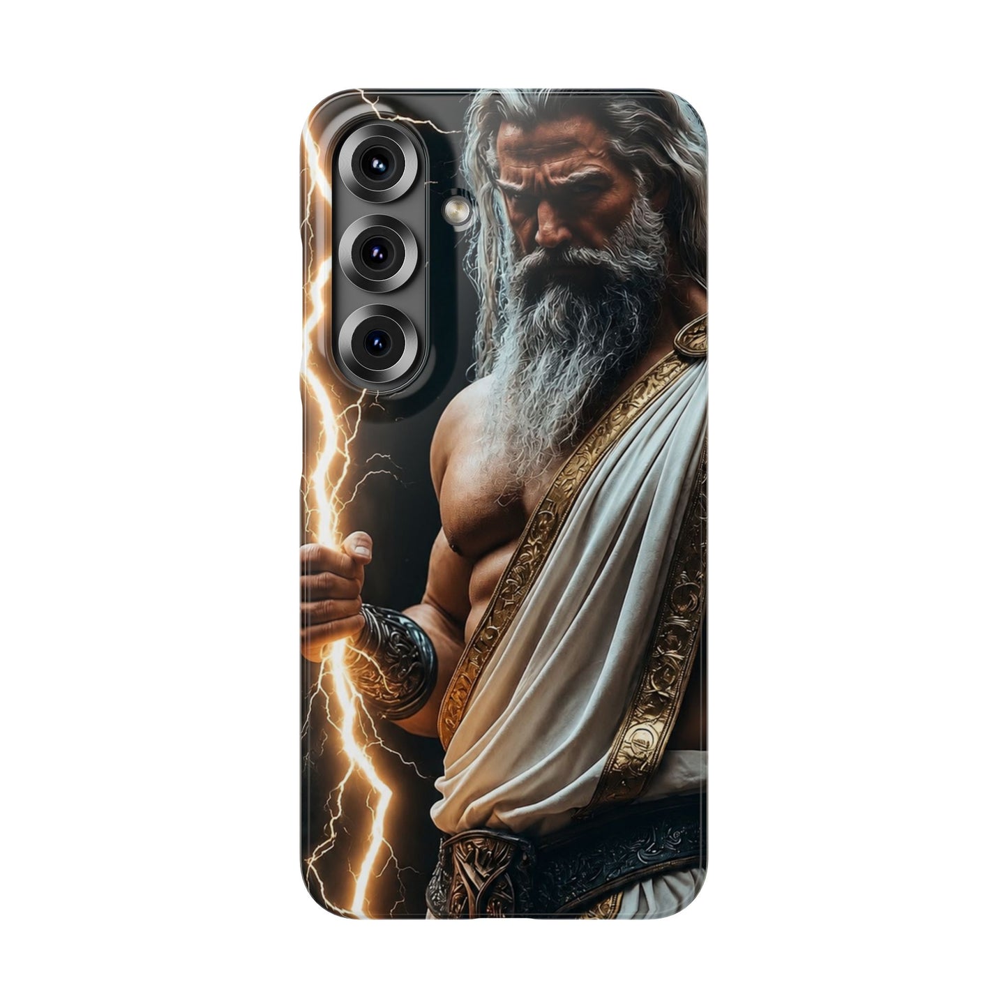 Zeus Lightning Phone Case — Mythic God Portrait Snap Case