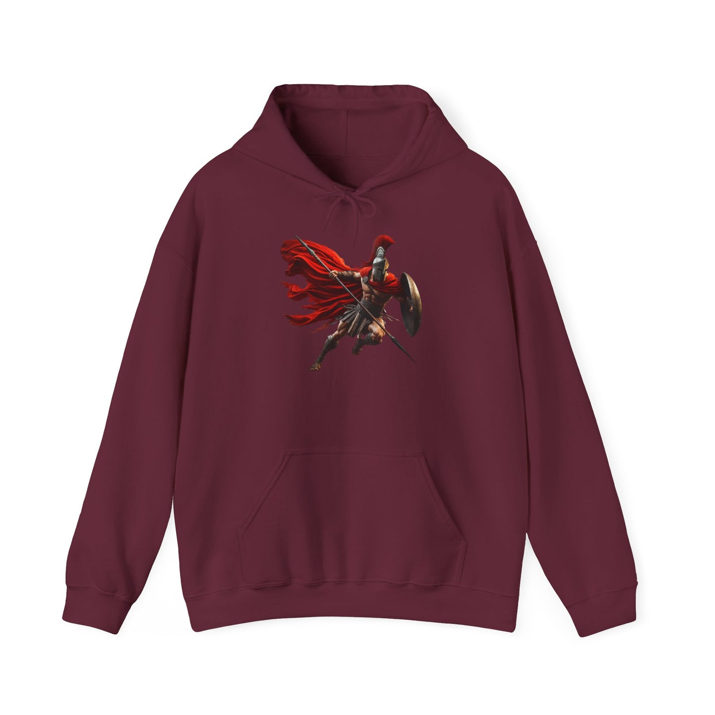 Spartan Warrior Hoodie – Leonidas of Sparta Battle Graphic Sweatshirt