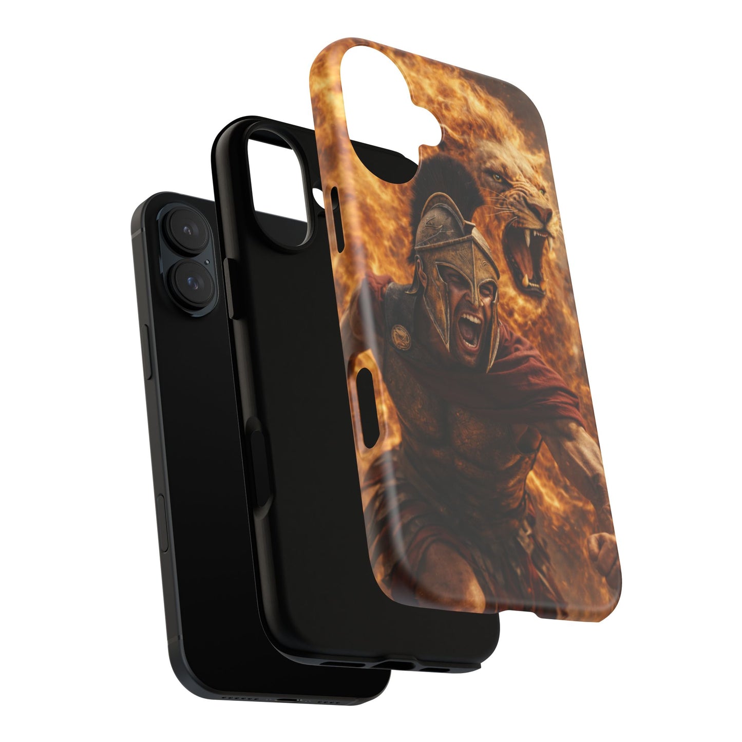 Spartan Lion Phone Case – Fierce Warrior Armor iPhone Case