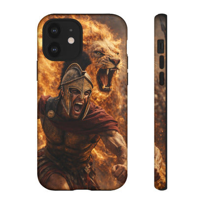 Spartan Lion Phone Case – Fierce Warrior Armor iPhone Case