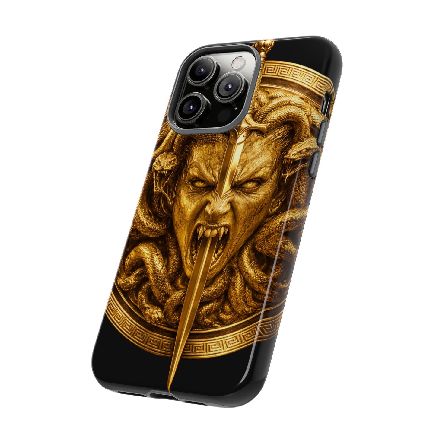 Phone Case — Gold Medusa Dagger Armor iPhone Cover