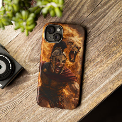 Spartan Lion Phone Case – Fierce Warrior Armor iPhone Case