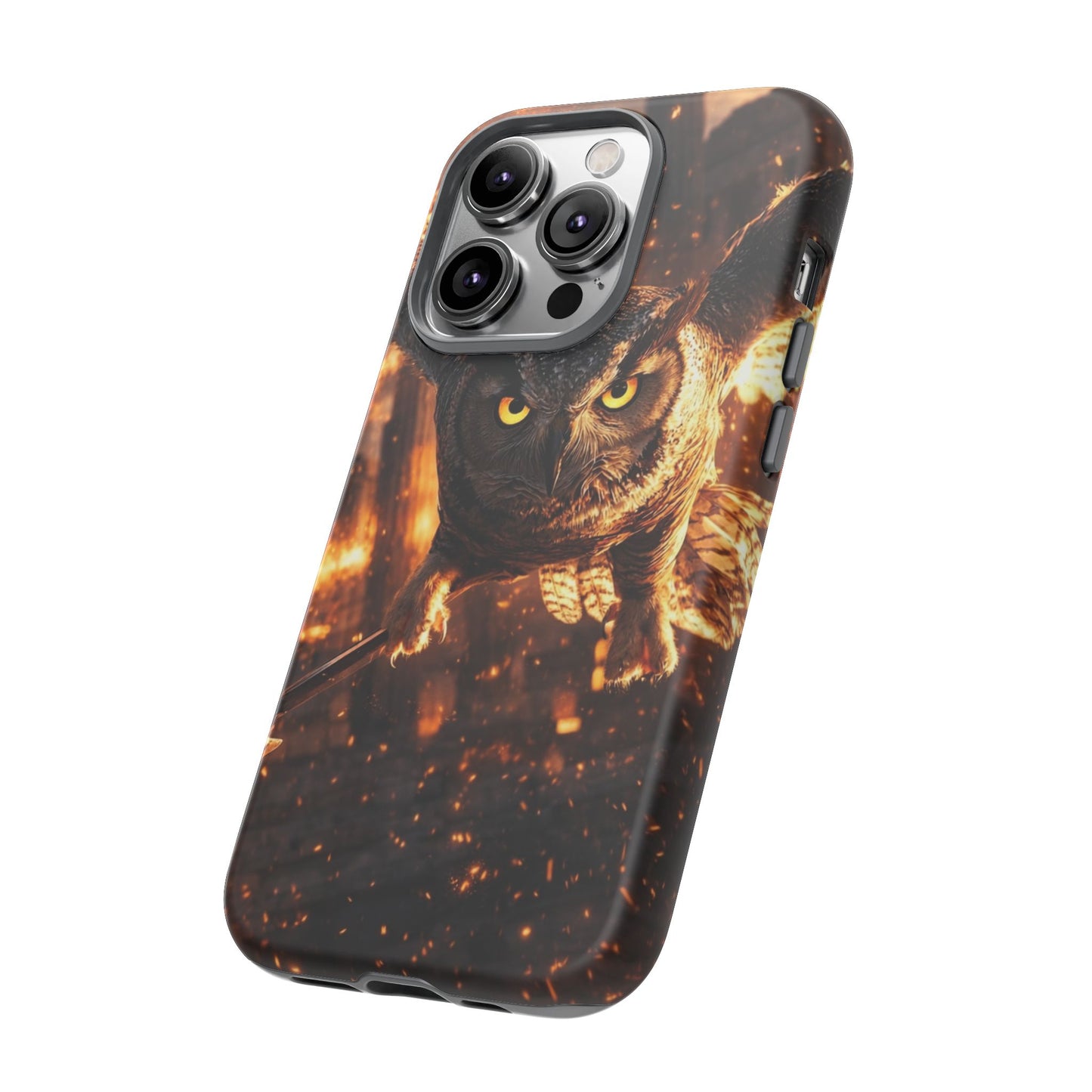 Owl in Flames Phone Case