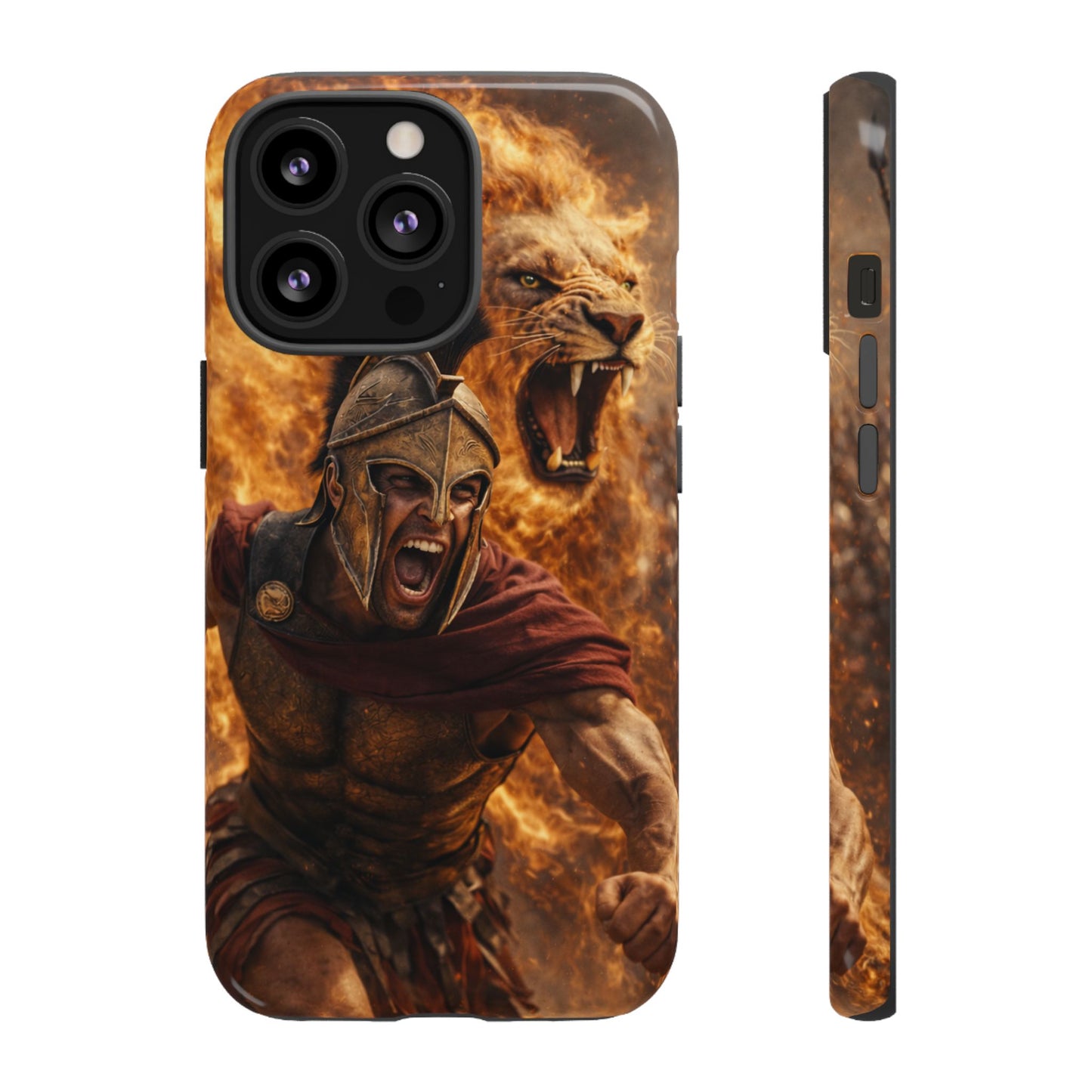 Spartan Lion Phone Case – Fierce Warrior Armor iPhone Case