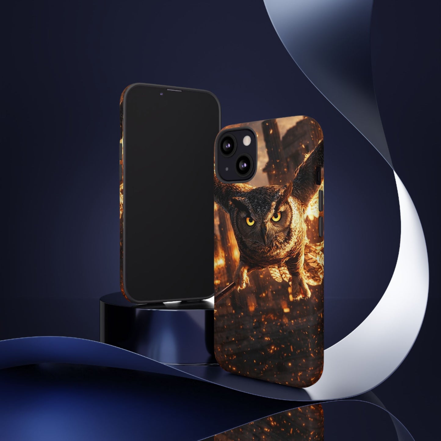 Owl in Flames Phone Case