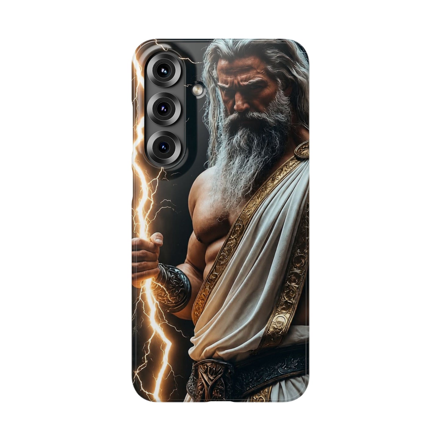 Zeus Lightning Phone Case — Mythic God Portrait Snap Case