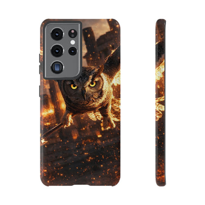 Owl in Flames Phone Case